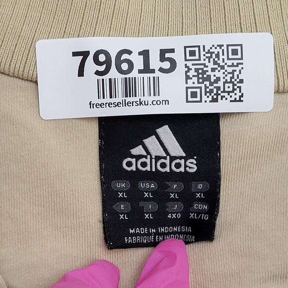 Vintage Y2K Adidas Track Jacket XL 26x28 Khaki Beige - Picture 7 of 16